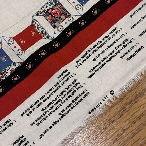 2 Vintage Wamsutta Cheater Quilt Panels *Sewn* Calico Quilt Panels READ 67"x58" - Picture 6 of 6